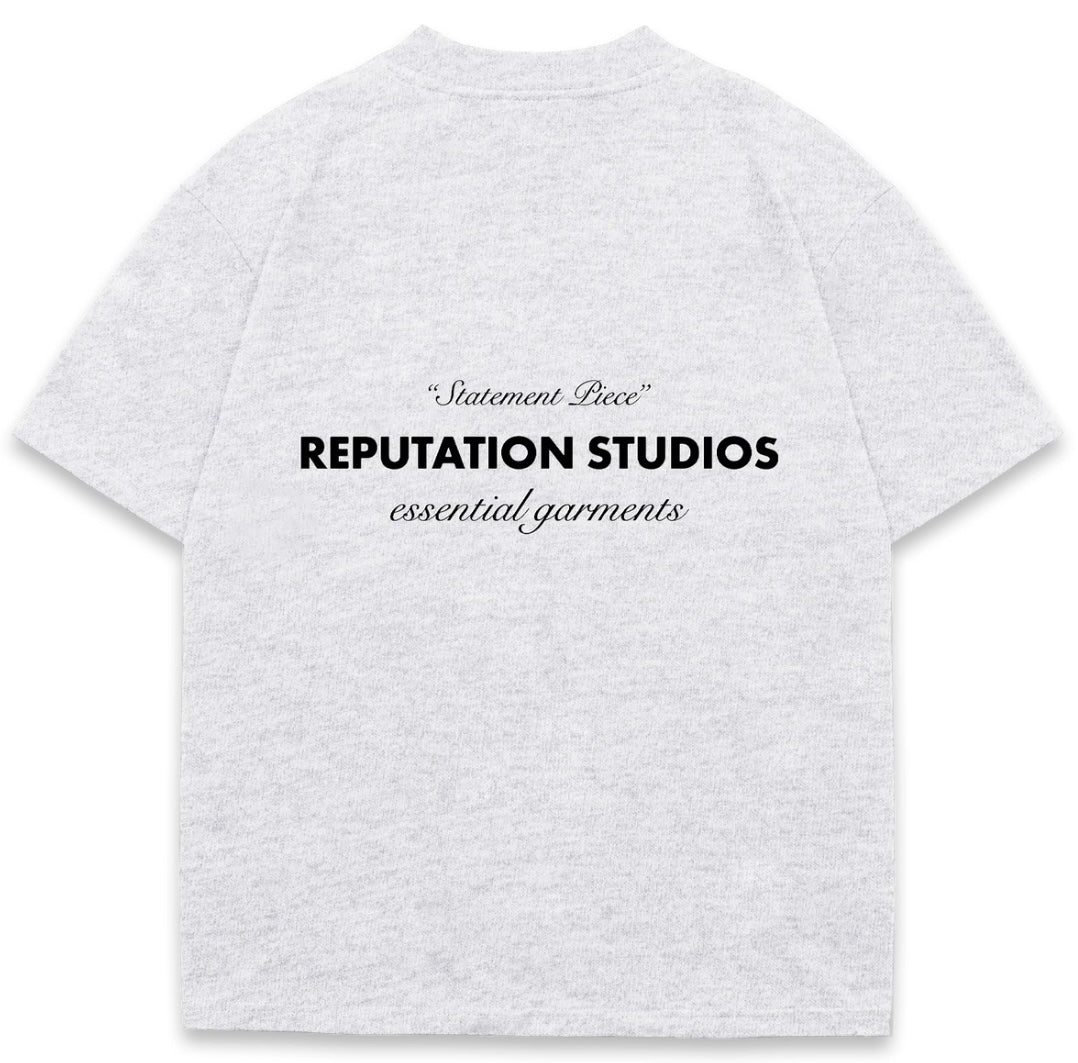 "STATEMENT PIECE" TEE - HEATHER GREY