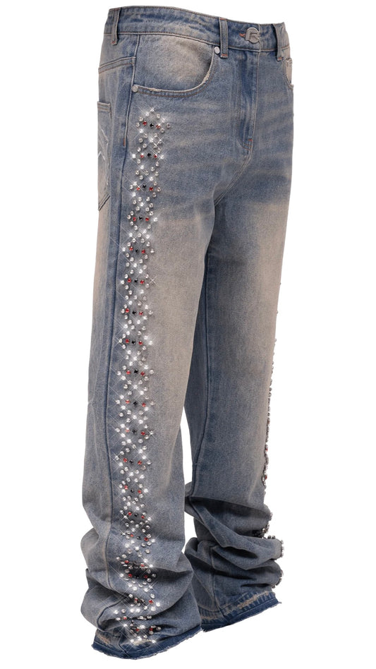 PRISM CHAIN DENIM - CREAM WASH