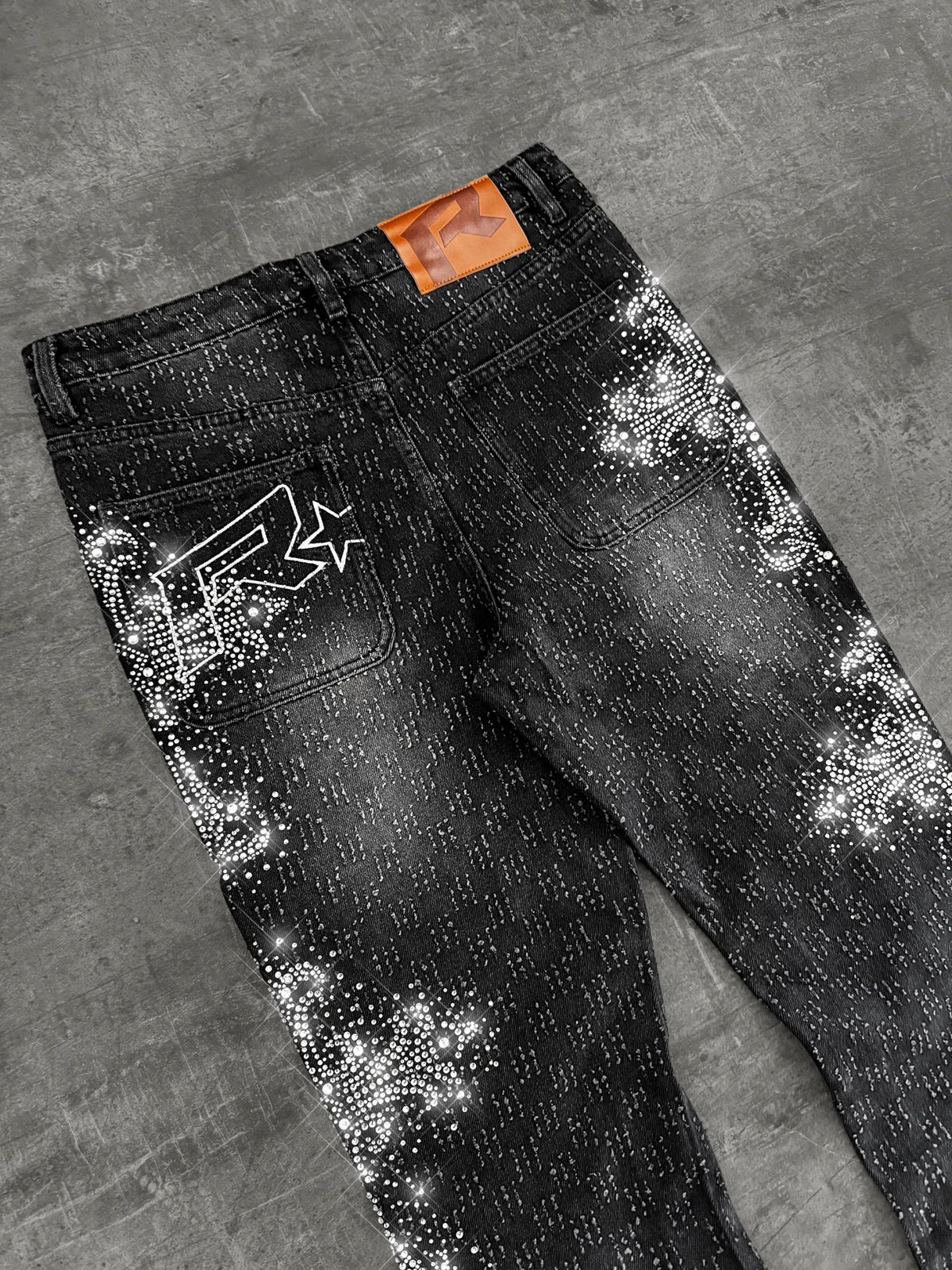 ICED CROSS FLARE DENIM