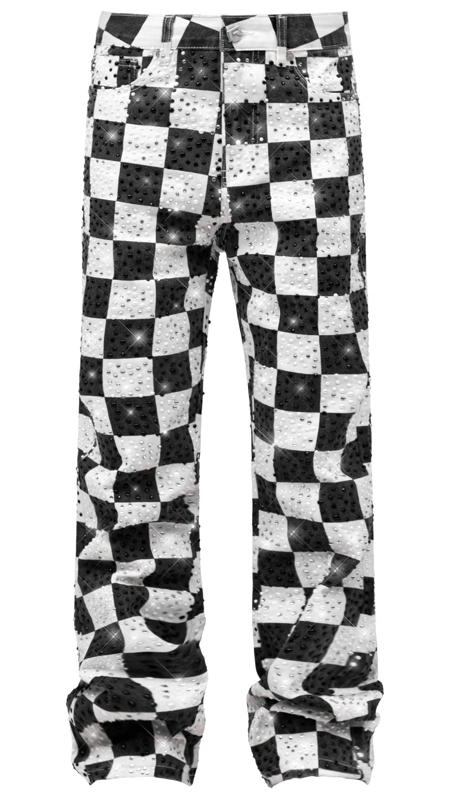 DIAMOND CHECKERED DENIM