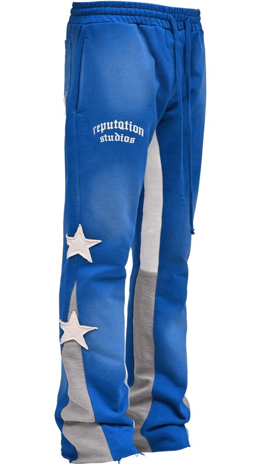 SUN FADE FLARE SWEATPANTS - ROYAL BLUE