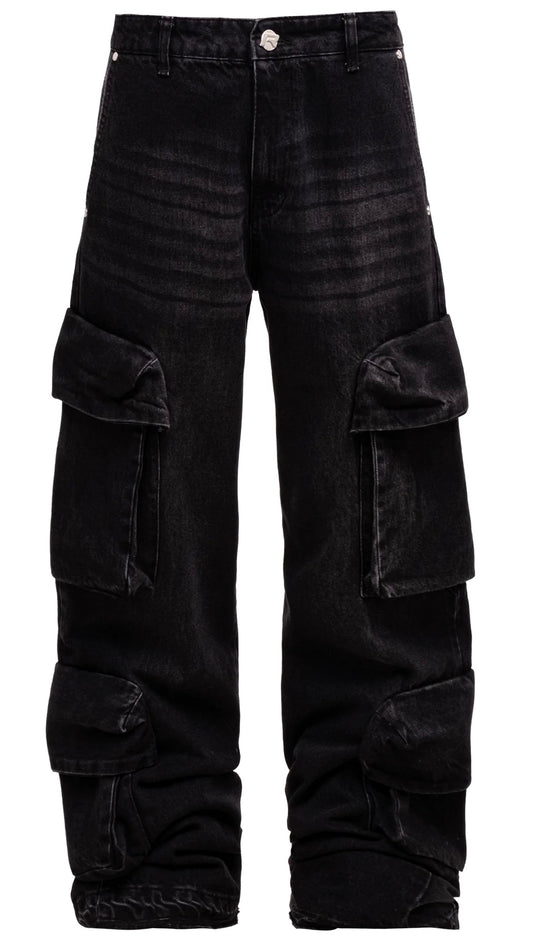 DOUBLE CARGO DENIM - BLACK