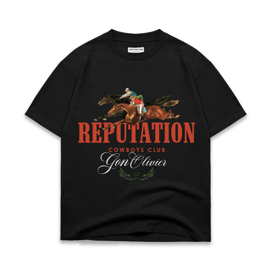 GONOLIVIER X REPUTATION RODEO TEE - BLACK