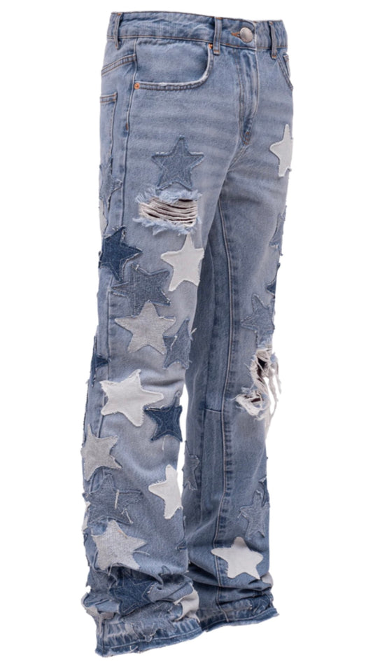 STAR FLARE DENIM - LIGHT STONE