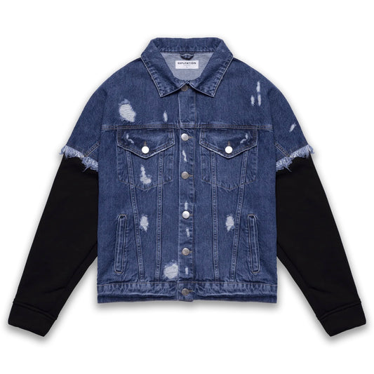 RETRO DENIM JACKET - MID BLUE