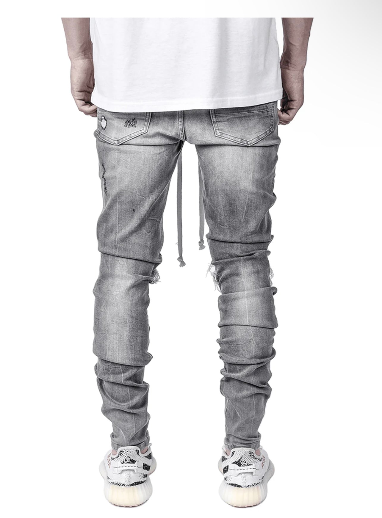 BIKER PATCH DENIM - STONE