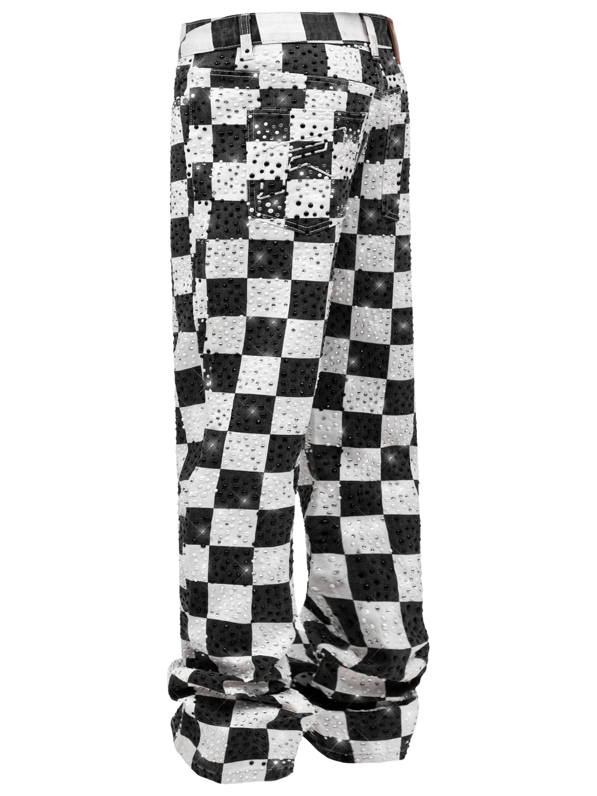 DIAMOND CHECKERED DENIM