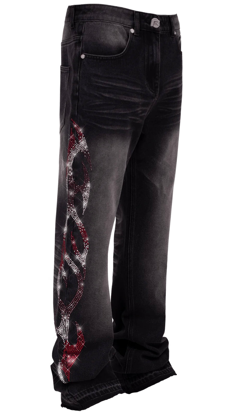 VIPER FLAMES DENIM - BLACK