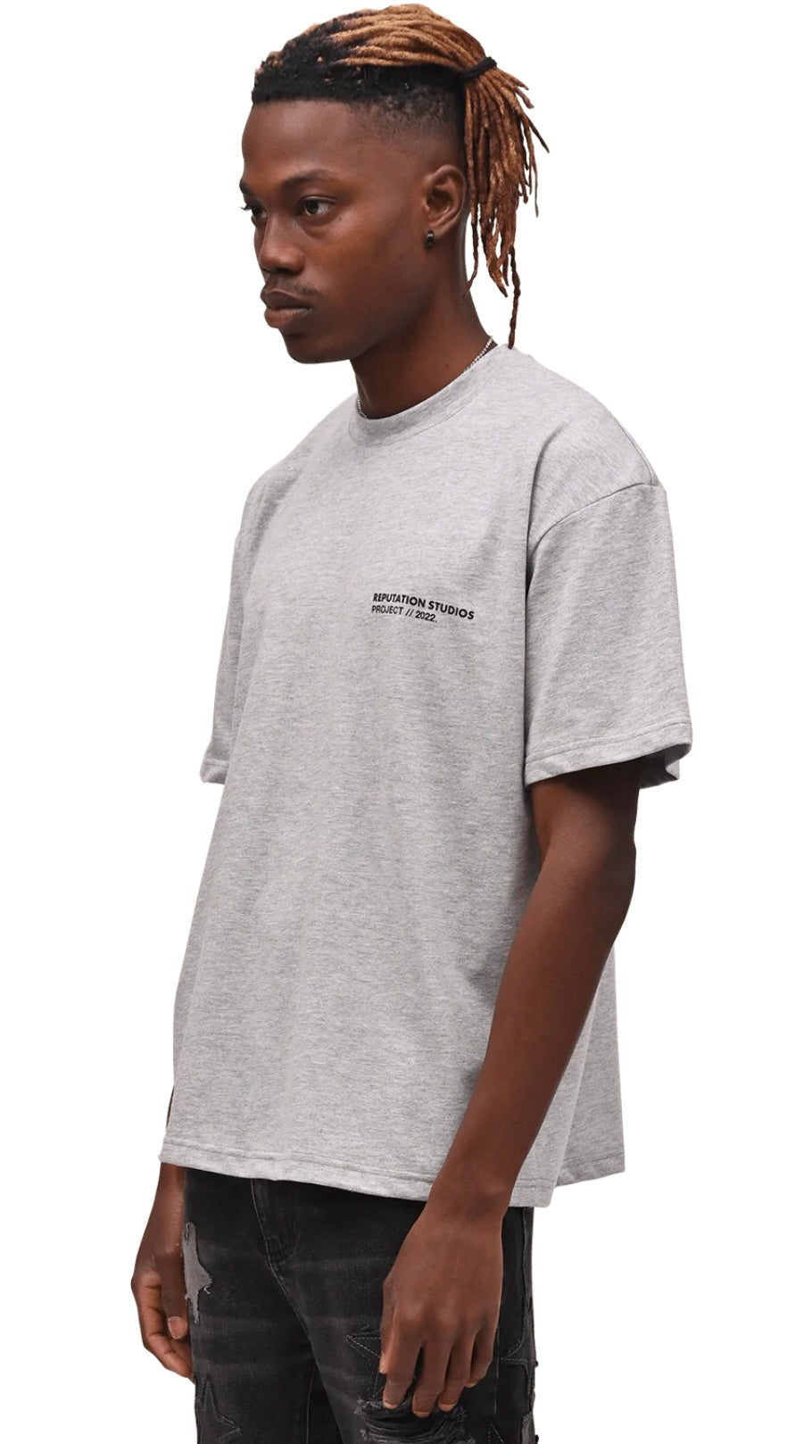 "STATEMENT PIECE" TEE - HEATHER GREY