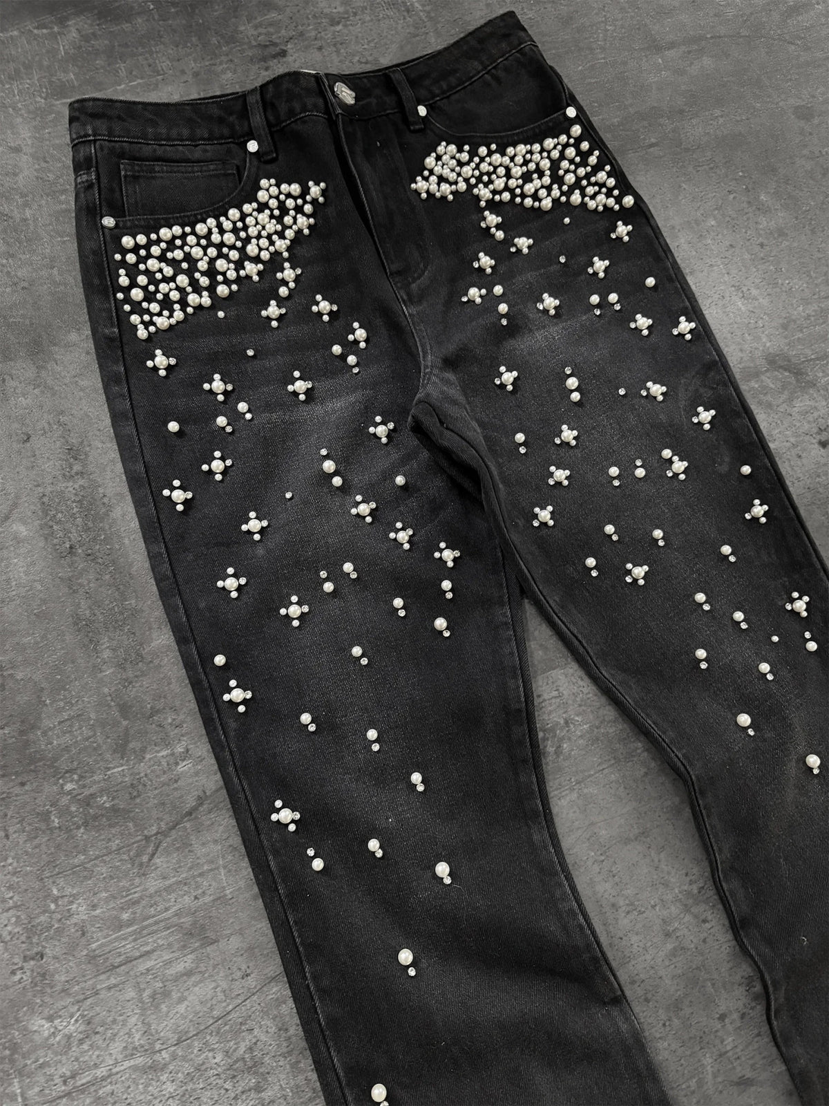 GRADIENT PEARL DENIM - BLACK