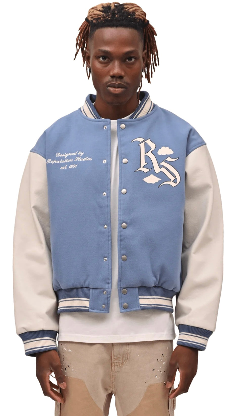 PEGASUS VARSITY JACKET - BABY BLUE