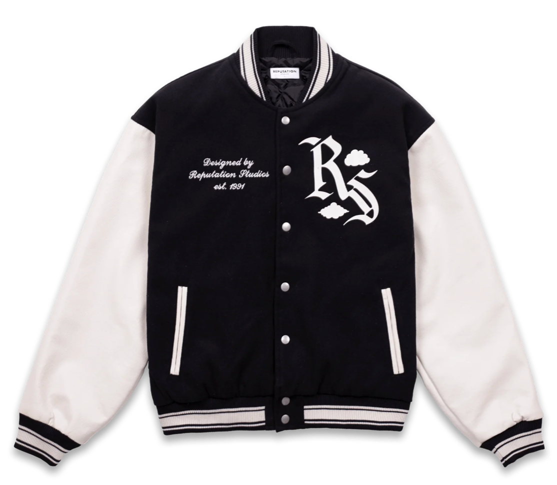 PEGASUS VARSITY JACKET - BLACK