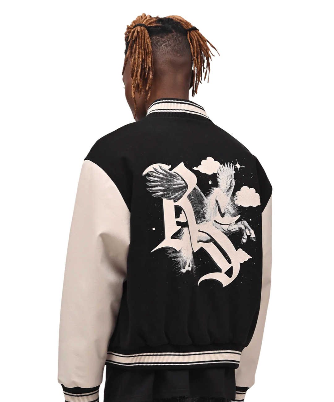 PEGASUS VARSITY JACKET - BLACK