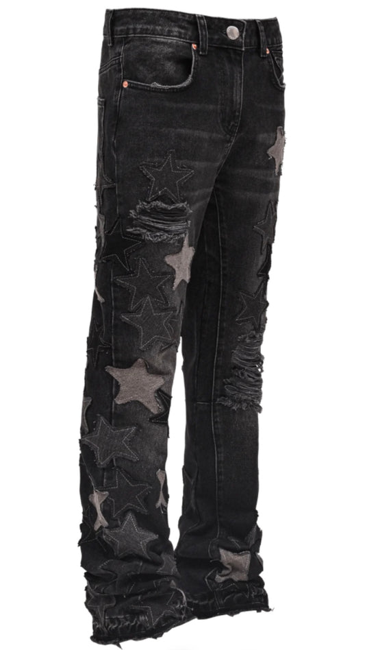 STAR FLARE DENIM - BLACK