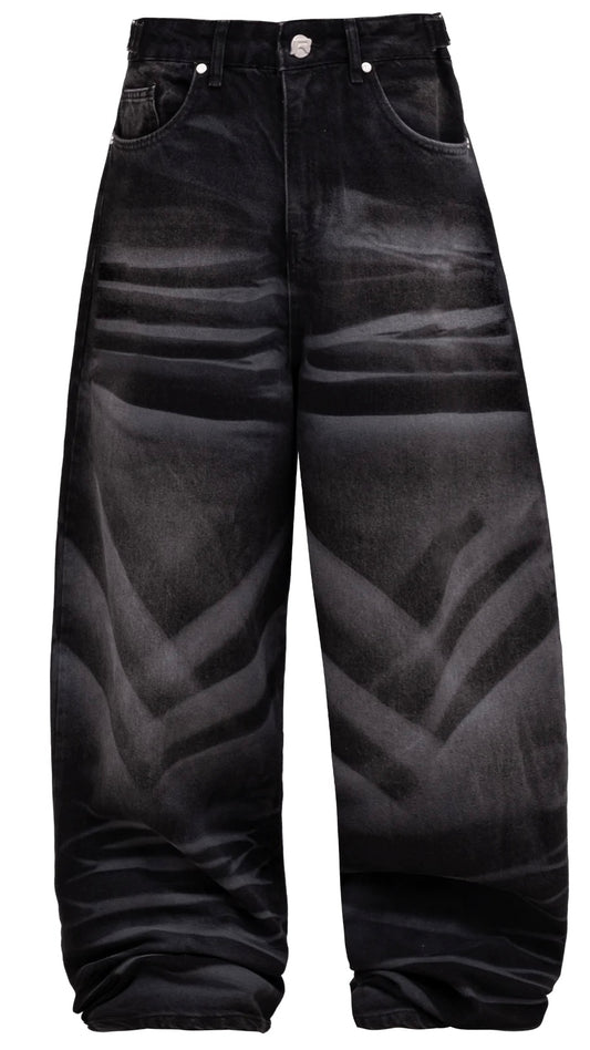 GRUNGE BAGGY DENIM - BLACK