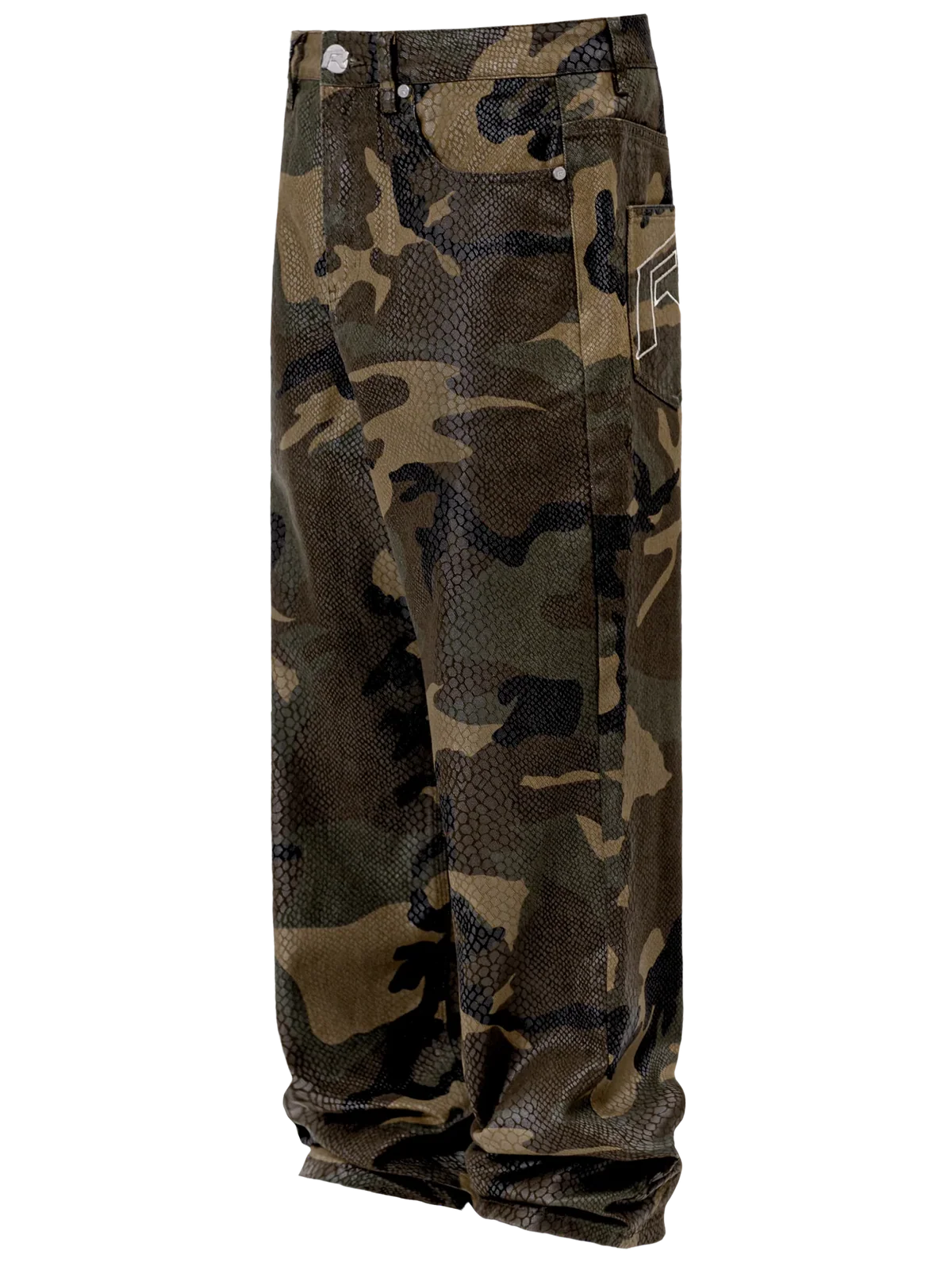 PYTHON CAMO BAGGY DENIM