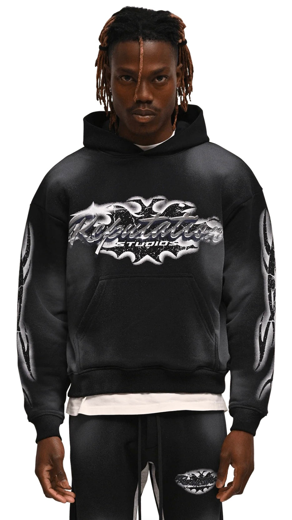 TRIBAL HOODIE - BLACK