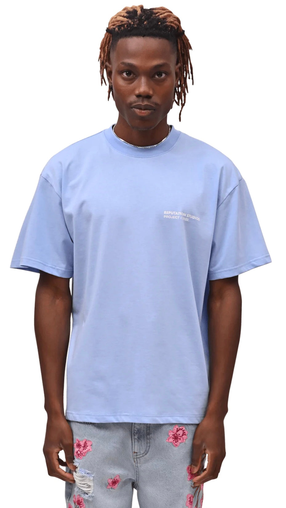 "STATEMENT PIECE" TEE - BABY BLUE