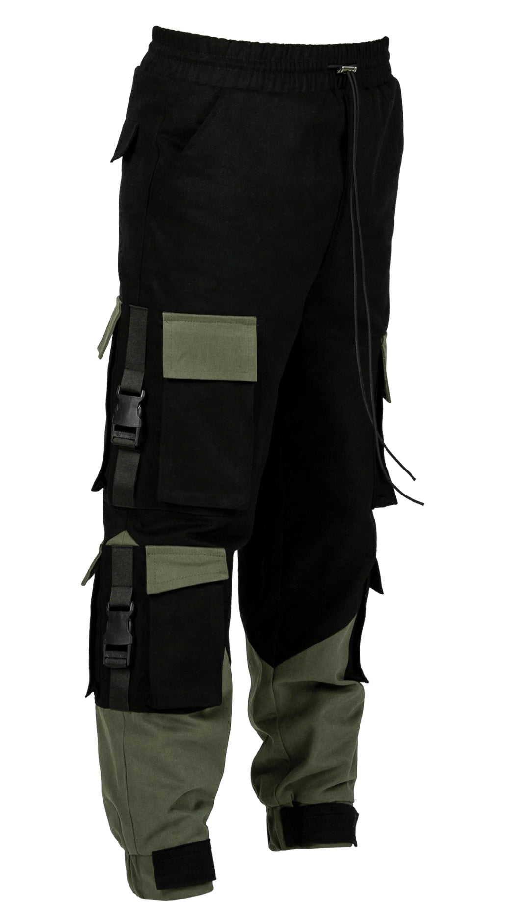 MULTI POCKET CARGO PANTS - BLACK/FOREST