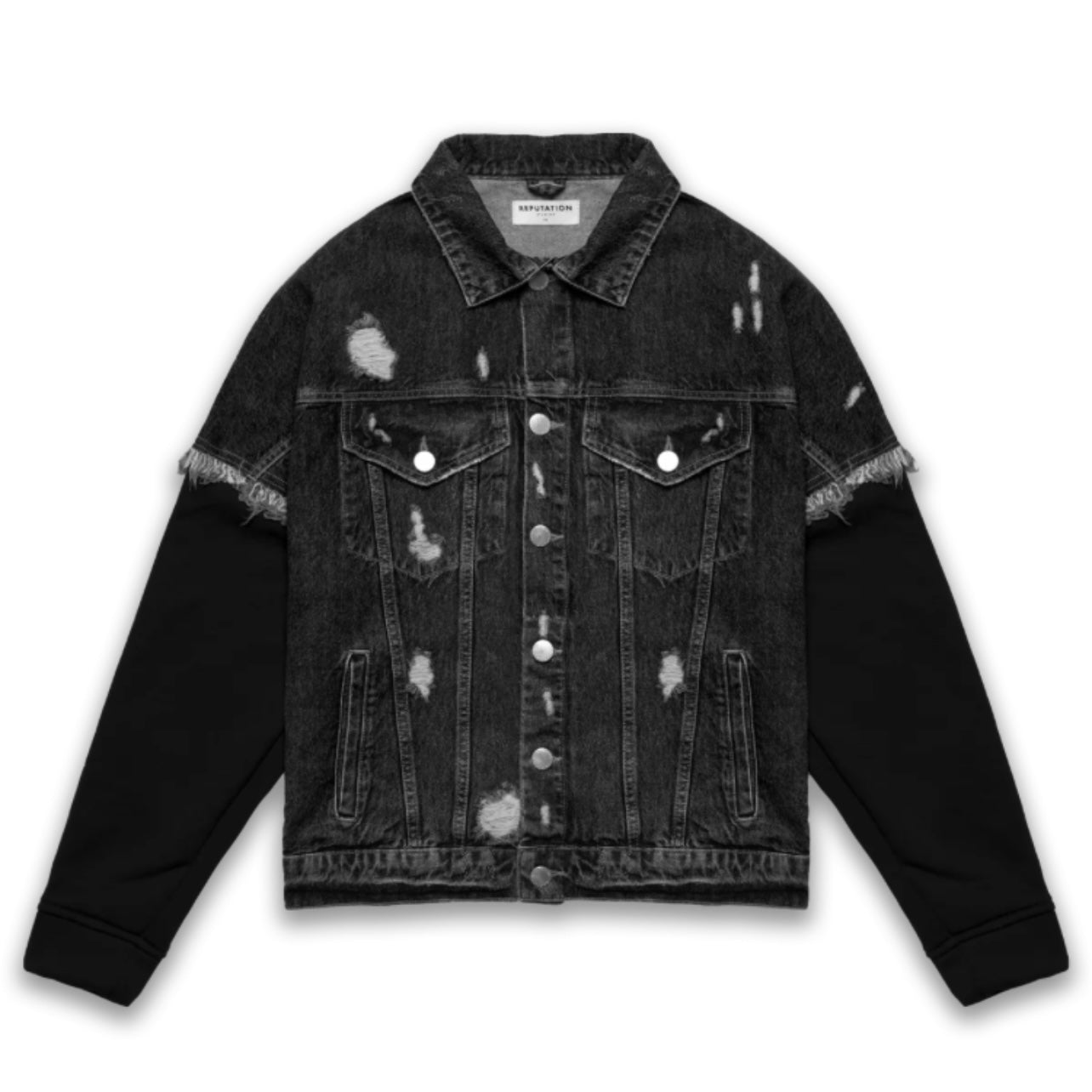 RETRO DENIM JACKET - BLACK