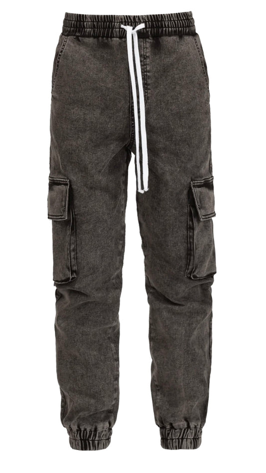 CARGO JOGGER DENIM - VINTAGE BLACK