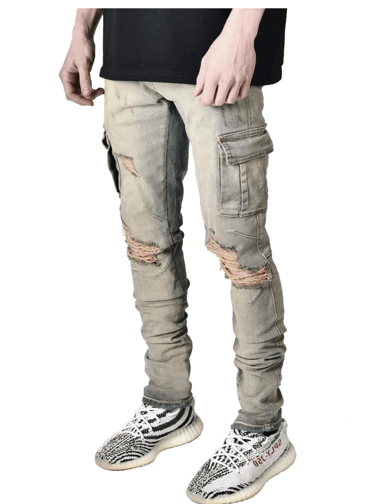 CARGO DENIM - DIRTY WASH