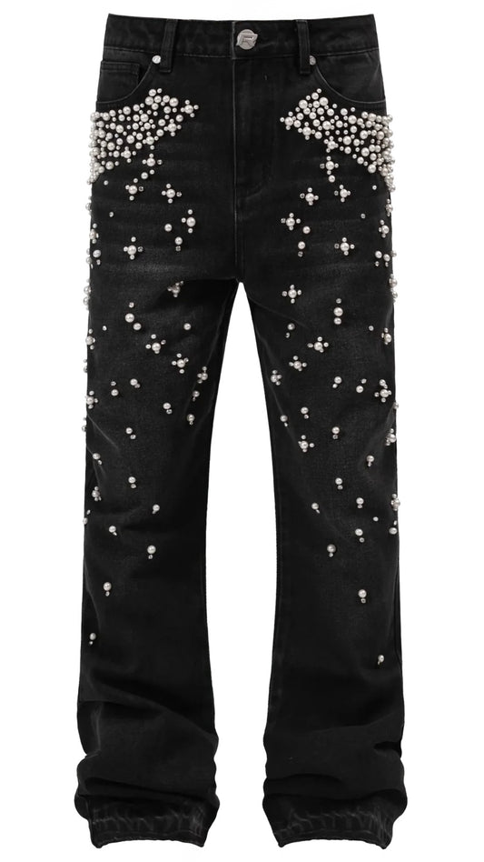 GRADIENT PEARL DENIM - BLACK