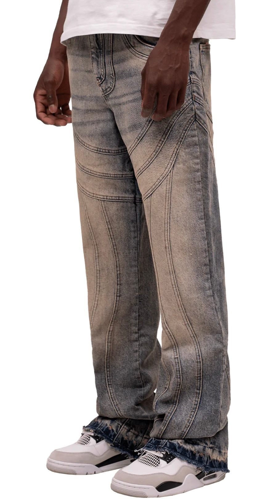 WAVE STITCH DENIM - CREAM WASH