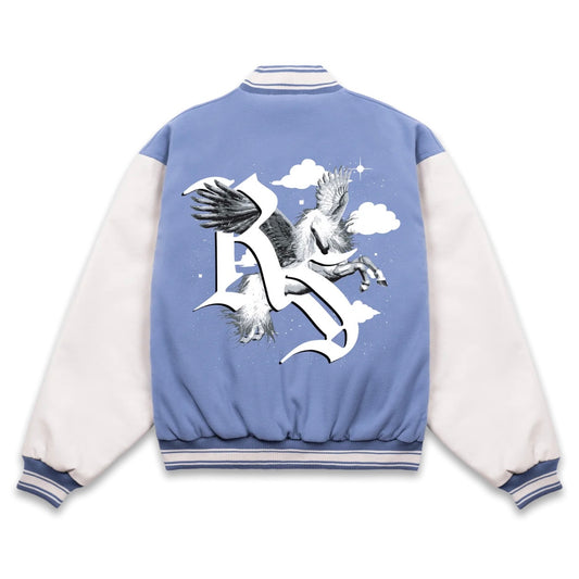 PEGASUS VARSITY JACKET - BABY BLUE