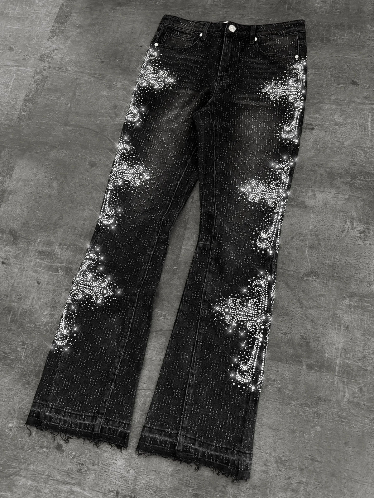 ICED CROSS FLARE DENIM