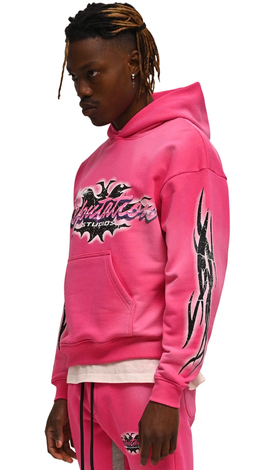 TRIBAL HOODIE - HOT PINK