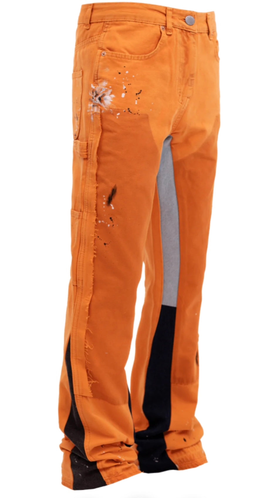 FLARE CANVAS PANTS - TANGERINE