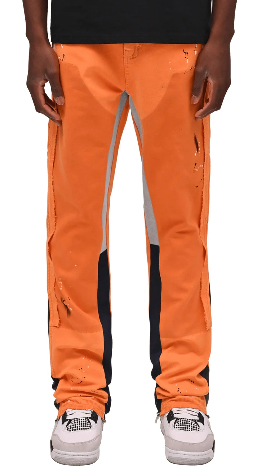 FLARE CANVAS PANTS - TANGERINE