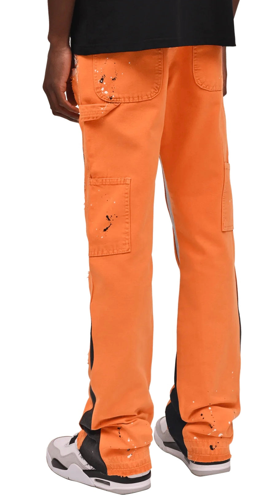 FLARE CANVAS PANTS - TANGERINE