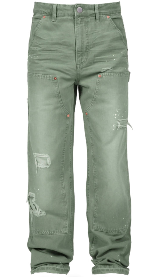 CARPENTER CANVAS PANTS - KHAKI