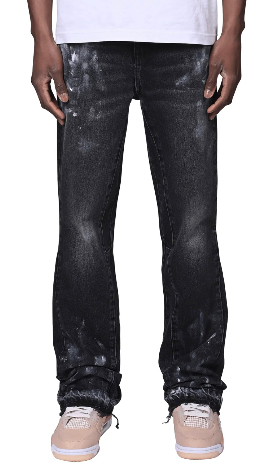 FLARE PAINTERS DENIM - BLACK