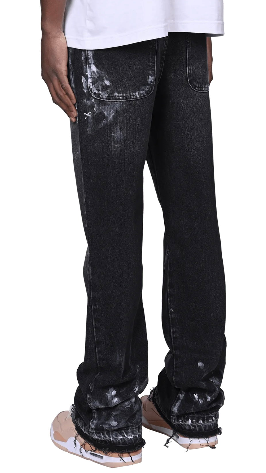 FLARE PAINTERS DENIM - BLACK