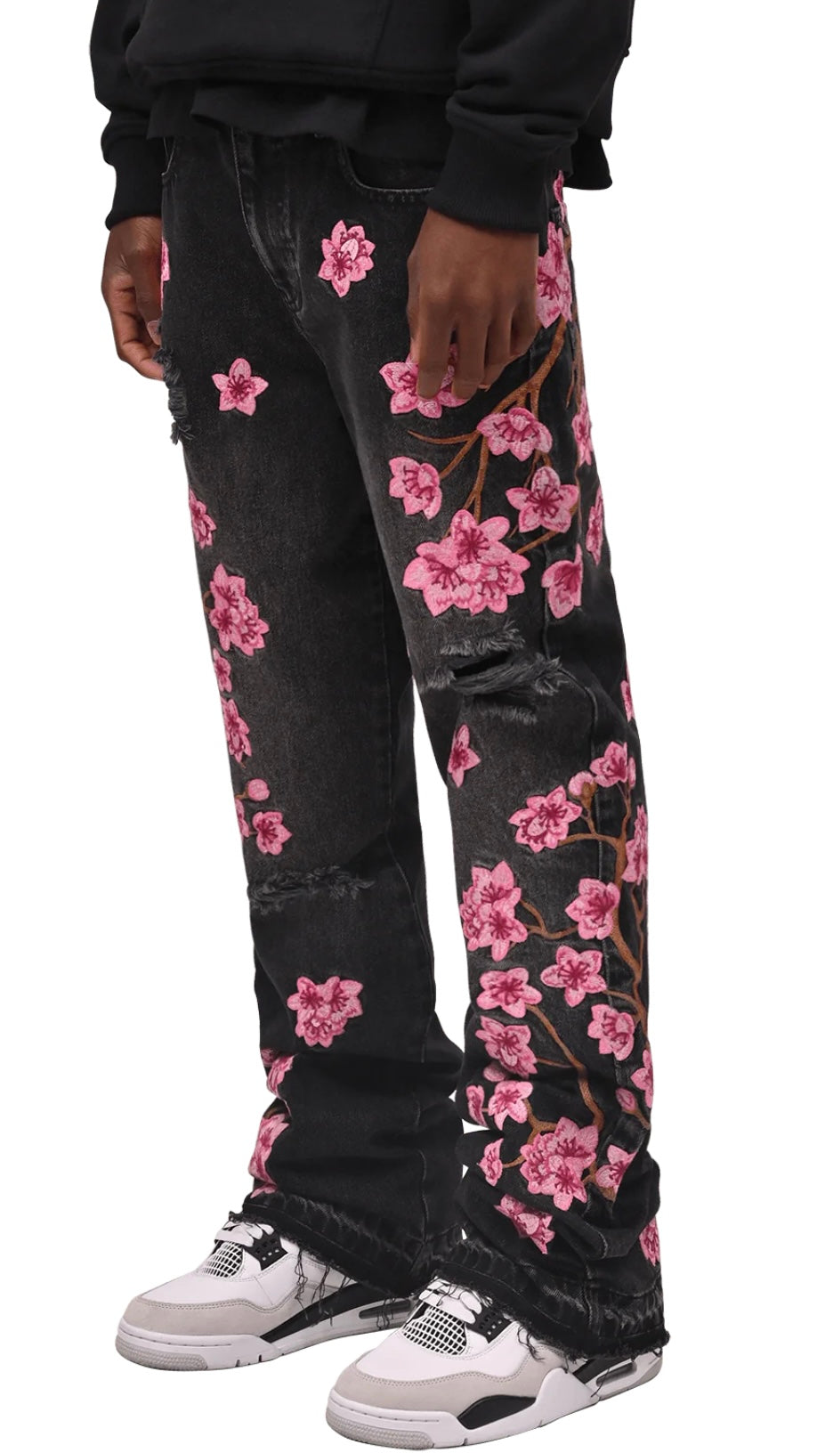 SAKURA FLARE DENIM - BLACK