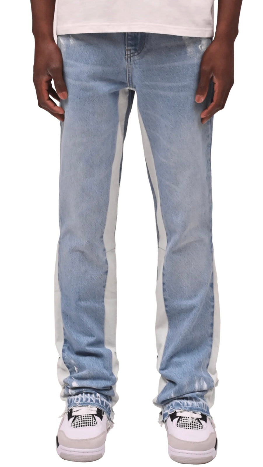 FLARE TRACK DENIM - LIGHT STONE