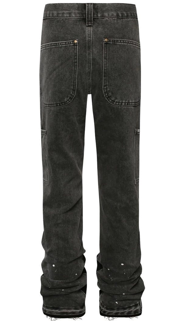 FLARE DENIM - GREYWASHED