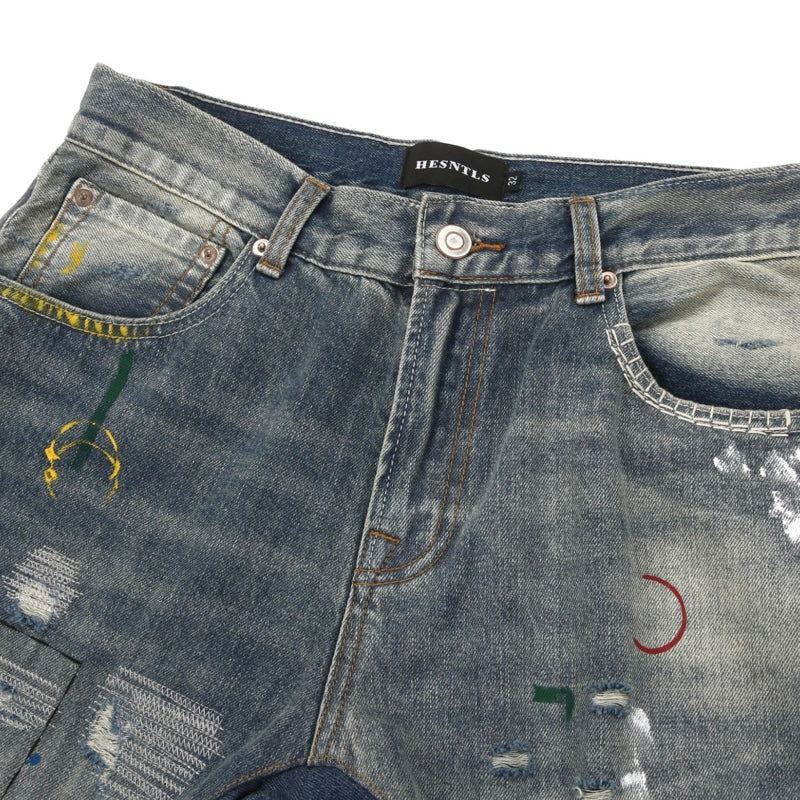 FLARE DENIM - DESTROYED INDIGO