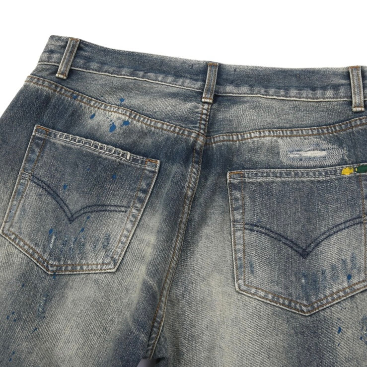 FLARE DENIM - DESTROYED INDIGO