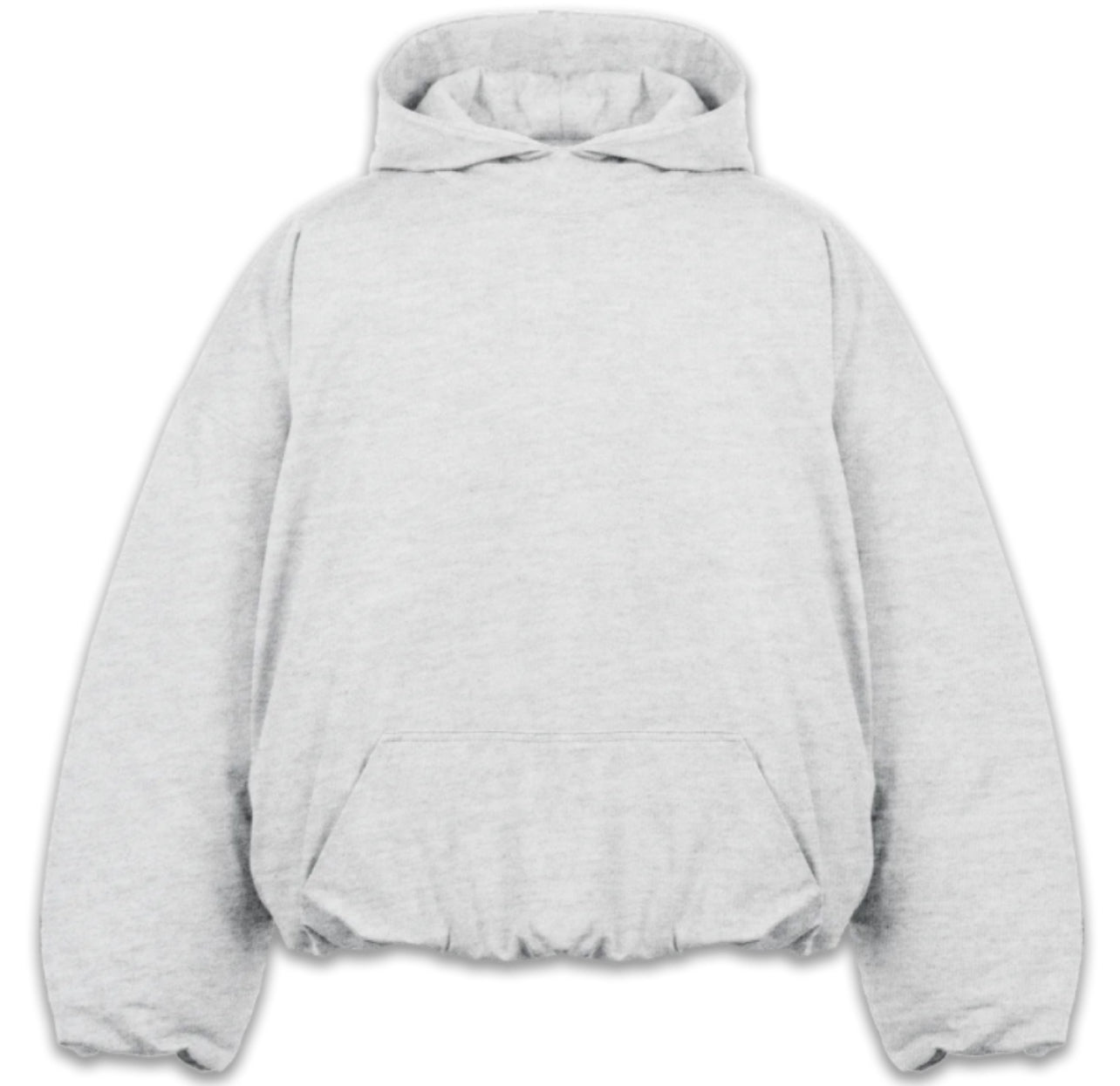 PUFFER HOODIE - HEATHER GREY