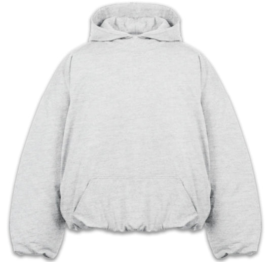 PUFFER HOODIE - HEATHER GREY