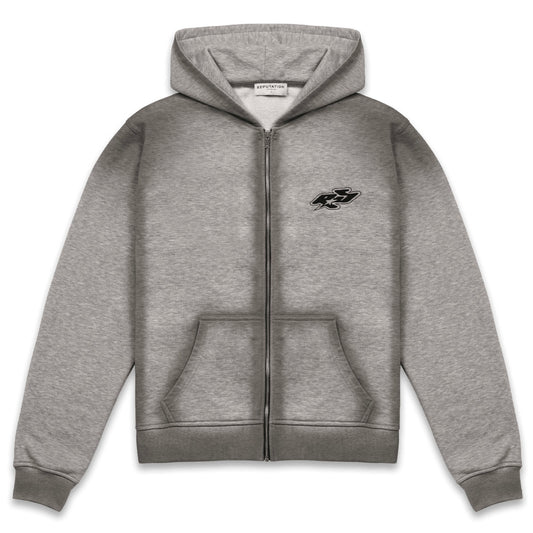 Y2K Zipper Hoodie - Heather Grey