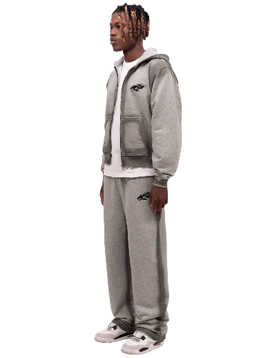 Y2K SWEATPANTS - HEATHER GREY