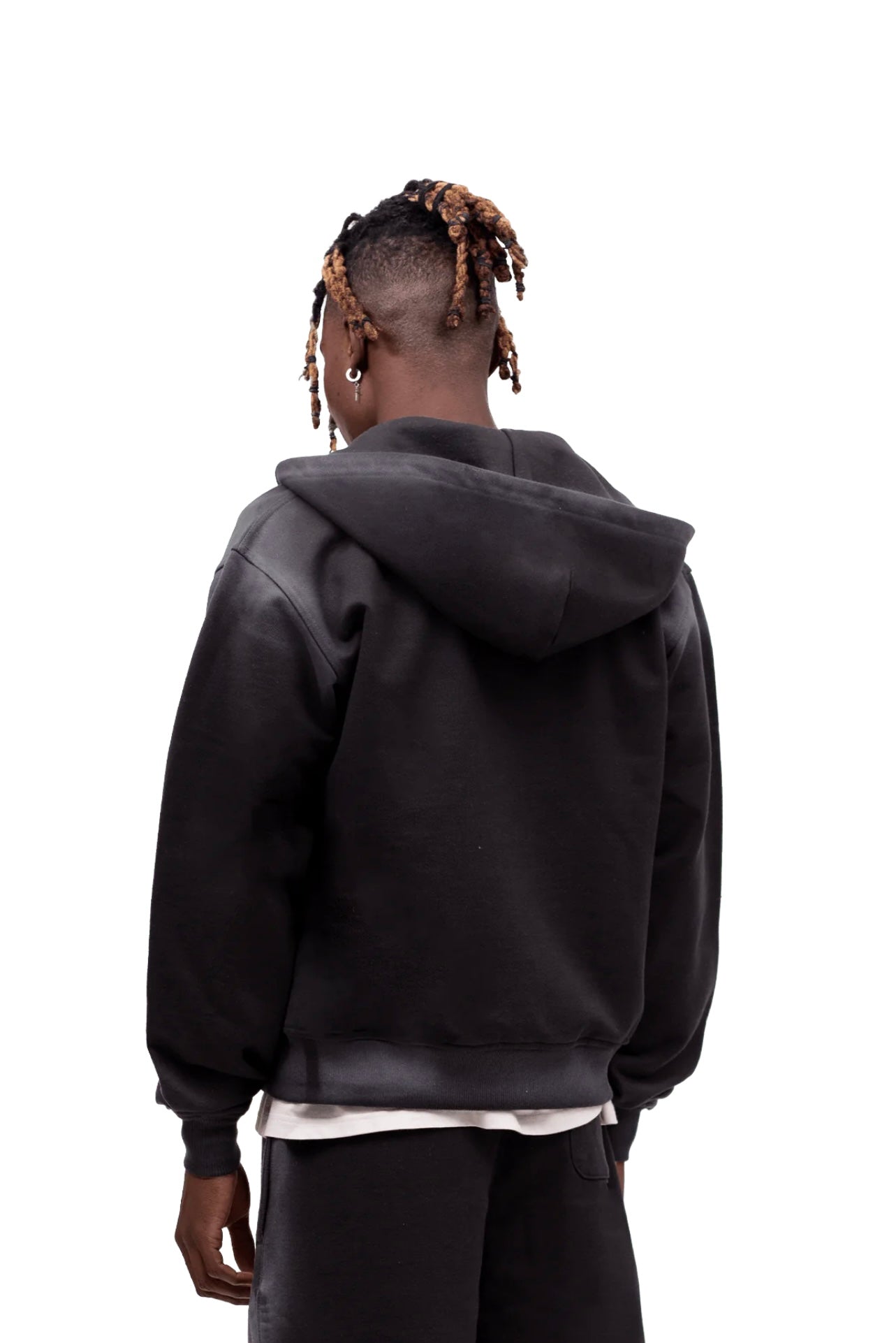 Y2K ZIPPER HOODIE - BLACK